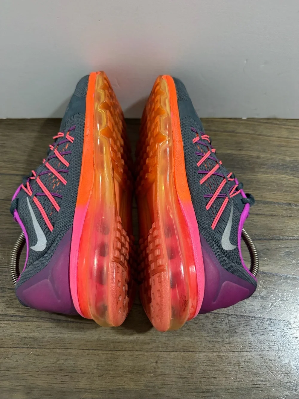 Nike Air Max 2015 GS Youth 5Y / Women’s 6.5 Gray Pink Orange 705458-001